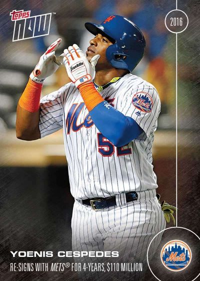 2016 Topps Now #OS-35 Yoenis Cespedes