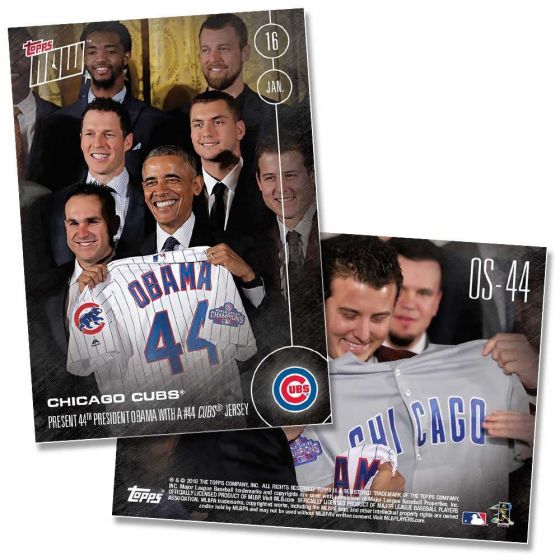 2016 Topps Now #OS-44 Cubs Barack Obama