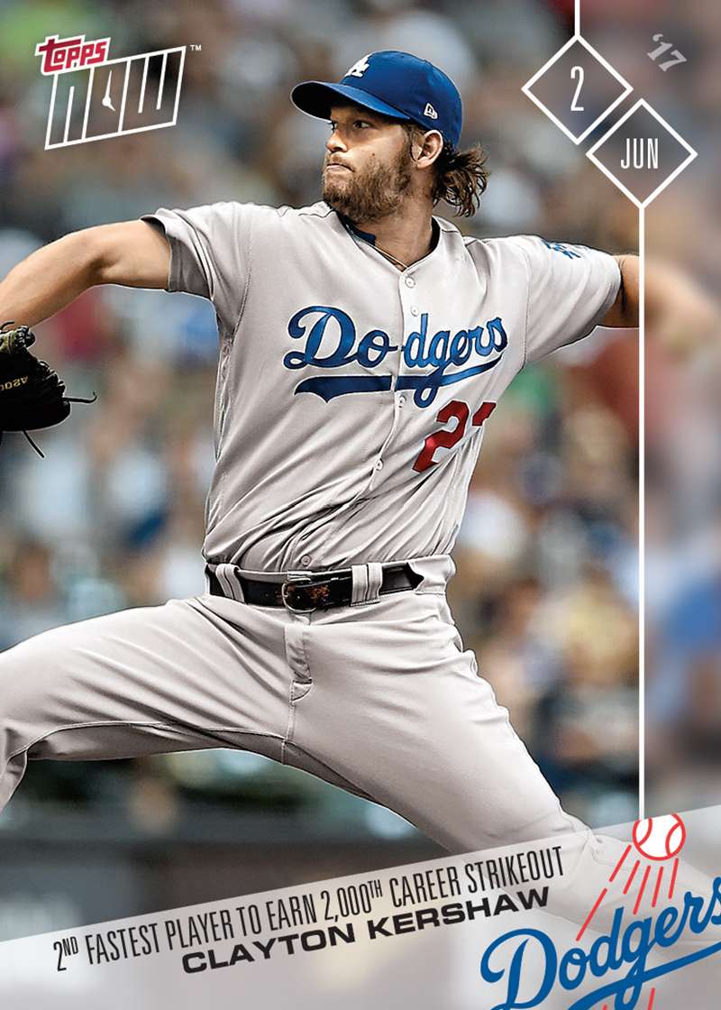 2017 Topps Now #210 Clayton Kershaw