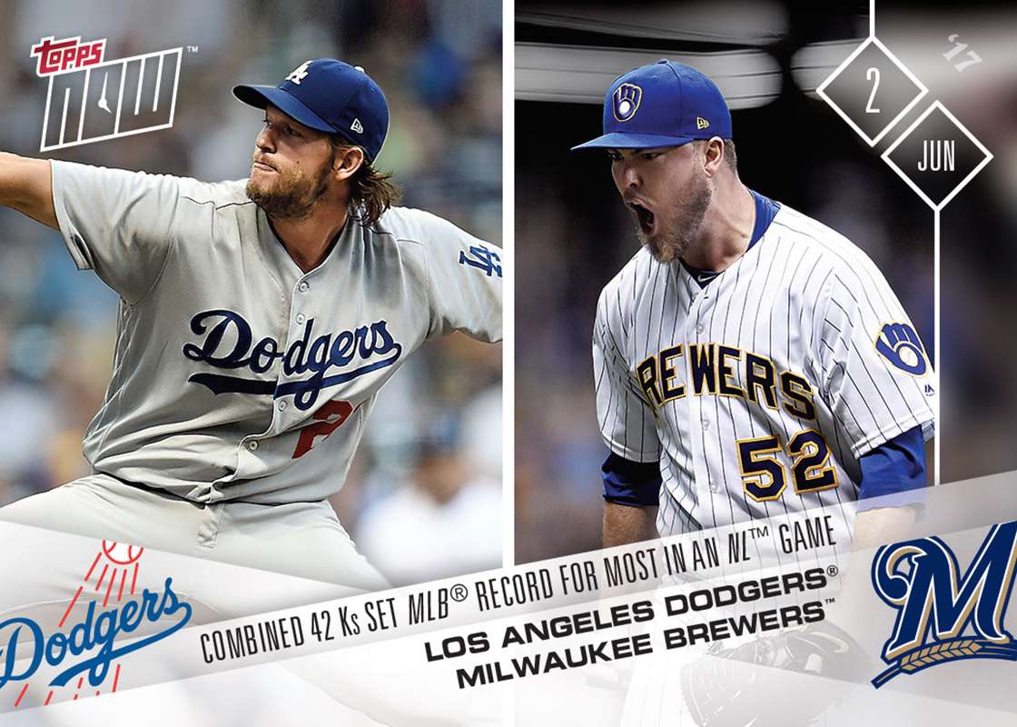 2017 Topps Now #213 Clayton Kershaw Jimmy Nelson