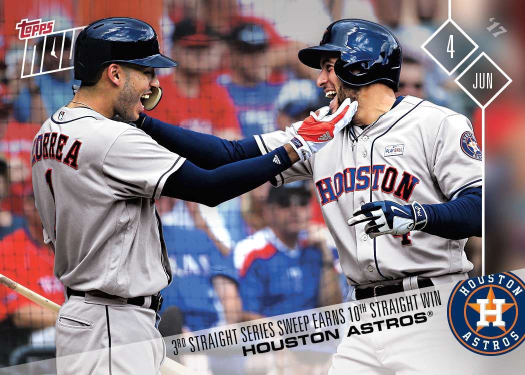 2017 Topps Now #220 Carlos Correa & Springer