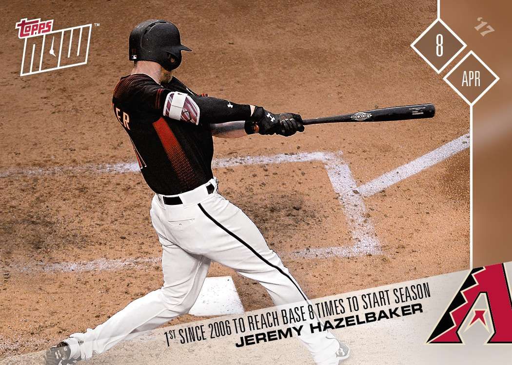 2017 Topps Now #24 Jeremy Hazelbaker