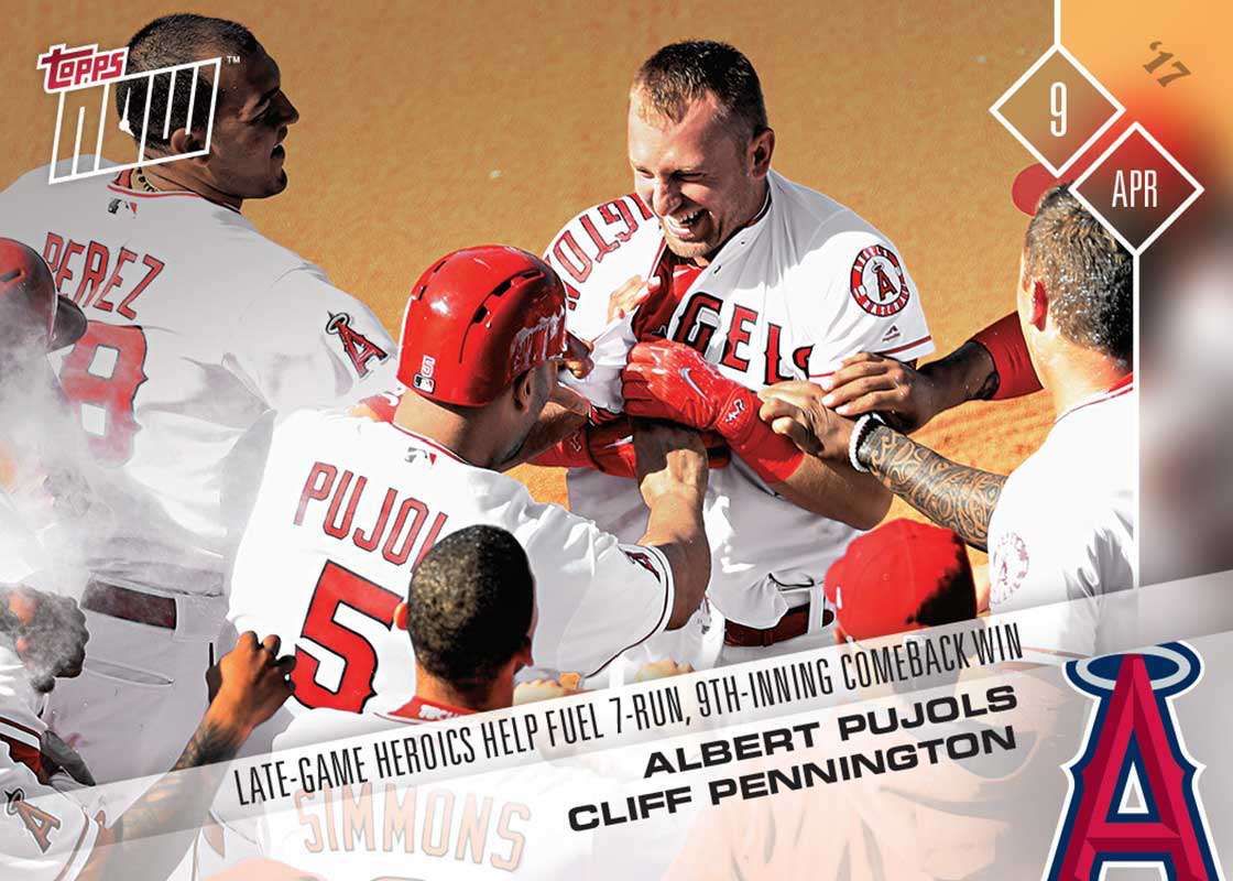 2017 Topps Now #30 Cliff Pennington Albert Pujols