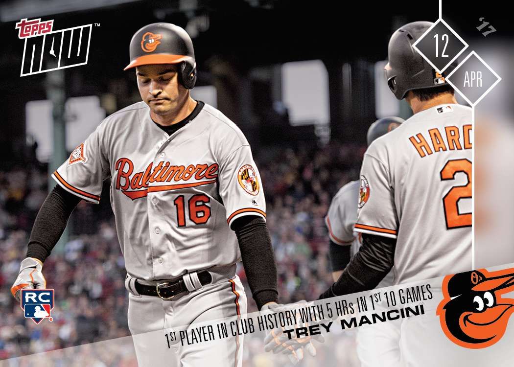 2017 Topps Now #39 Trey Mancini