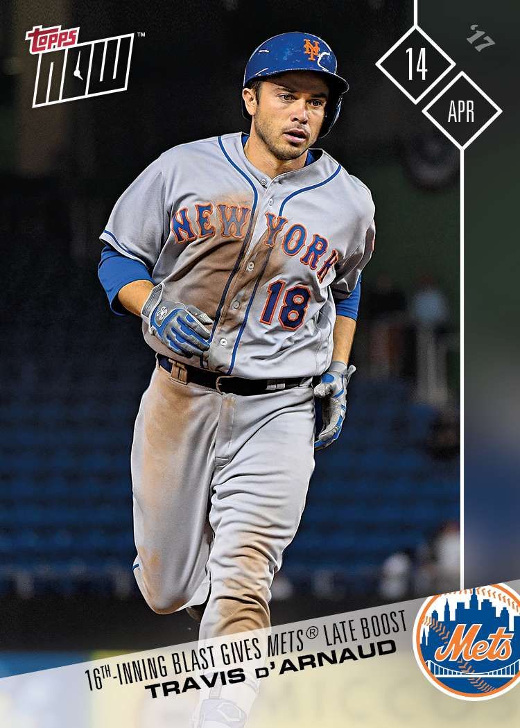 2017 Topps Now #42 Travis d'Arnaud