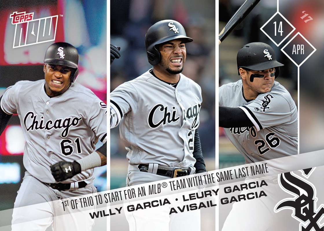 2017 Topps Now #45 Willy Garcia, Leury Garcia, Avisail Garcia