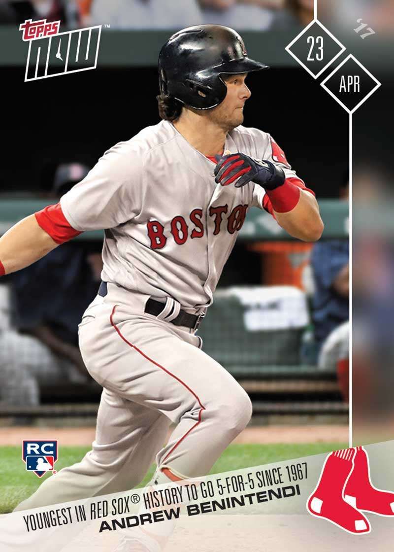 2017 Topps Now #77 Andrew Benintendi