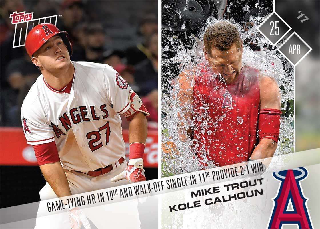 2017 Topps Now #84 Mike Trout  Kole Calhoun