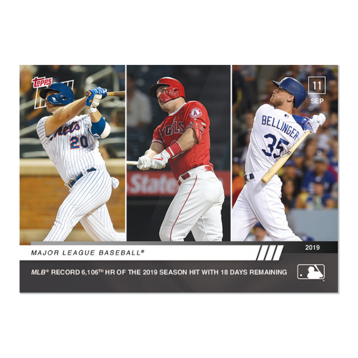 2019 Topps Now #828 Alonso/Trout/Bellinger Villar (Back)