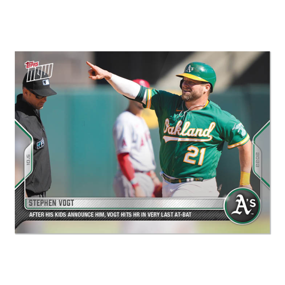 2022 Topps Now #1022 Stephen Vogt