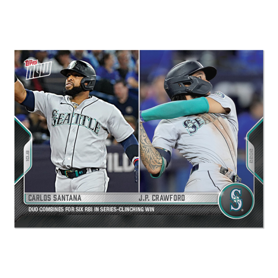 2022 Topps Now #1045 Carlos Santana/J.P. Crawford
