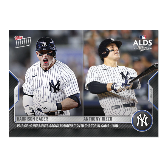2022 Topps Now #1058 Harrison Bader/Anthony Rizzo