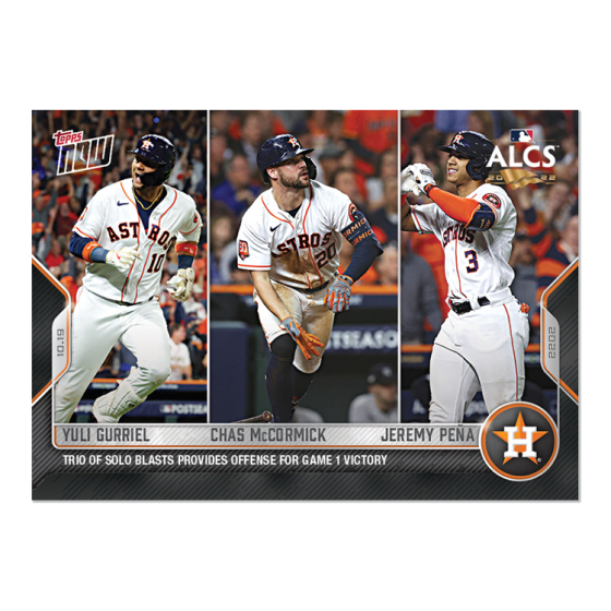 2022 Topps Now #1108 Yuli Gurriel/Chas McCormick/Jeremy Peña