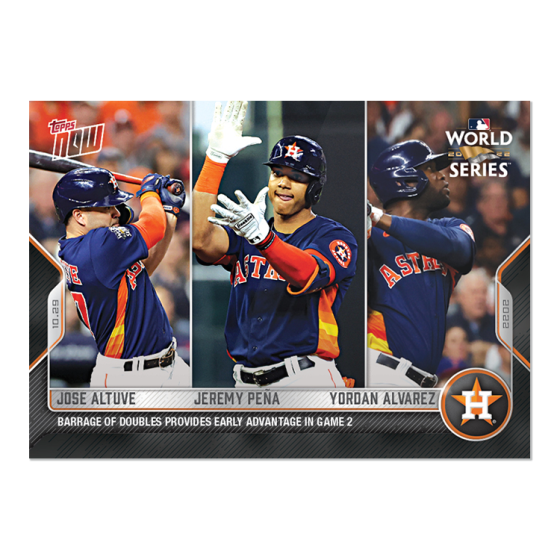 2022 Topps Now #1138 Jose Altuve/Jeremy Peña/Yordan Alvarez