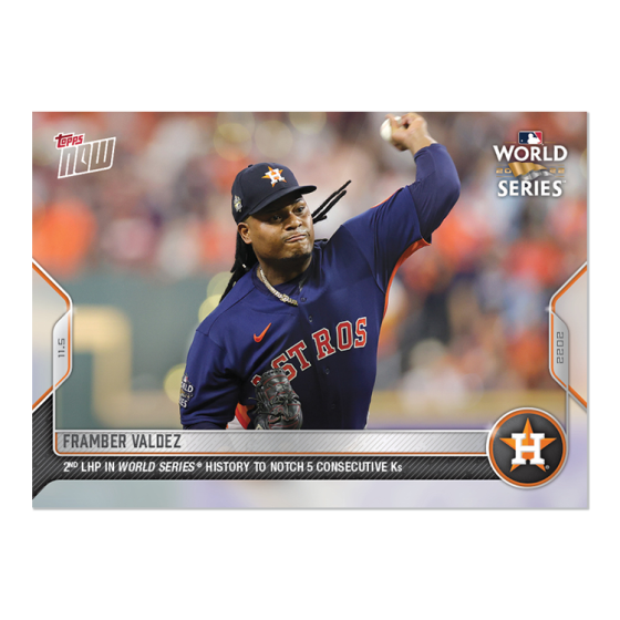 2022 Topps Now #1156 Framber Valdez