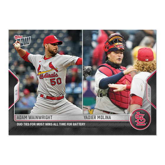 2022 Topps Now #122 Adam Wainwright/Yadier Molina