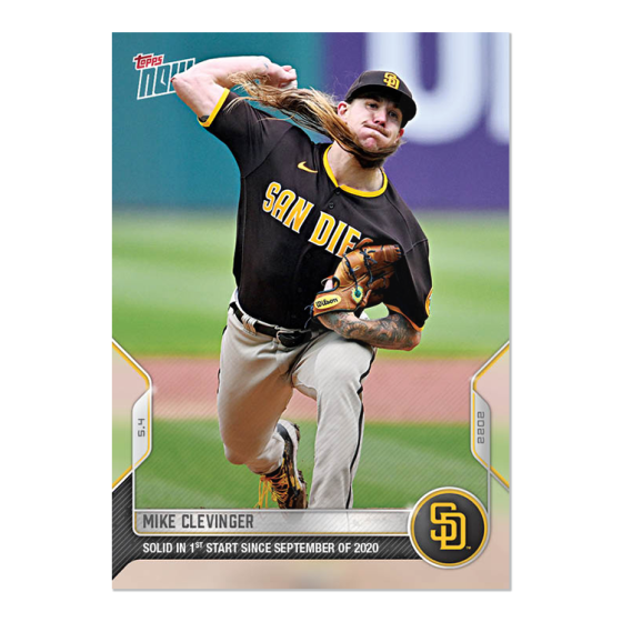 2022 Topps Now #127 Mike Clevinger