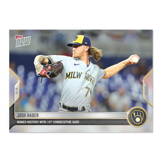 2022 Topps Now #172 Josh Hader