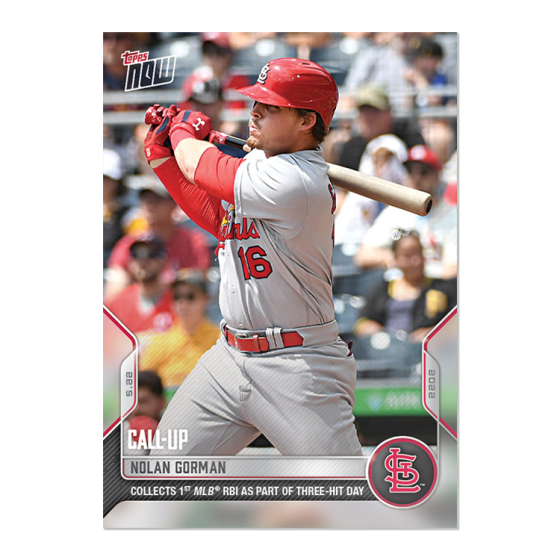 2022 Topps Now #218 Nolan Gorman