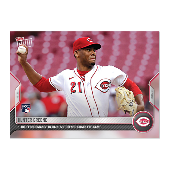 2022 Topps Now #308 Hunter Greene