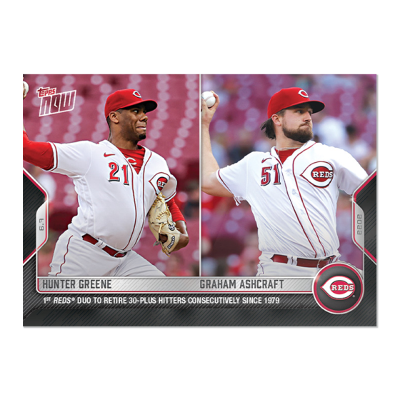 2022 Topps Now #312 Graham Ashcraft/Hunter Greene