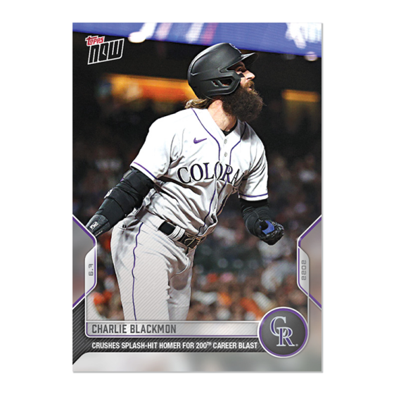 2022 Topps Now #317 Charlie Blackmon