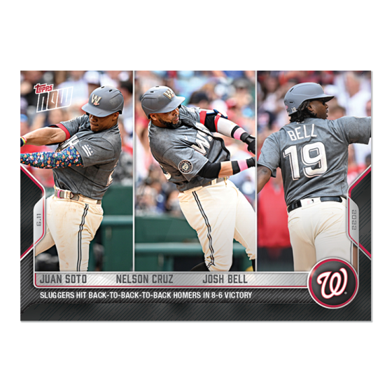 2022 Topps Now #331 Juan Soto/Nelson Cruz/Josh Bell