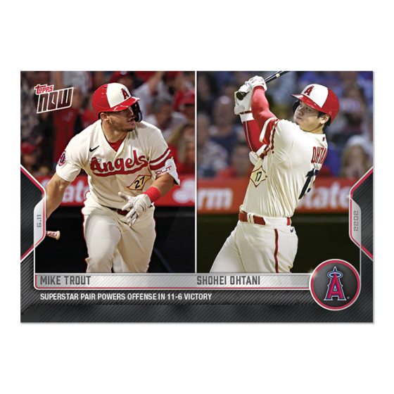 2022 Topps Now #334 Mike Trout/Shohei Ohtani