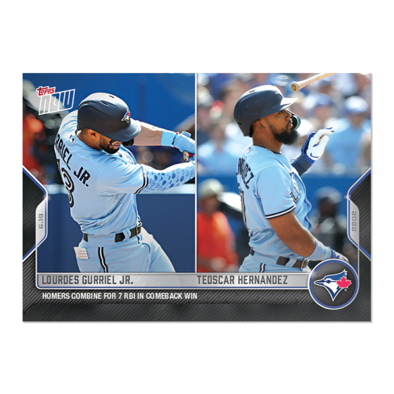 2022 Topps Now #372 Lourdes Gurriel Jr/Teoscar Hernandez