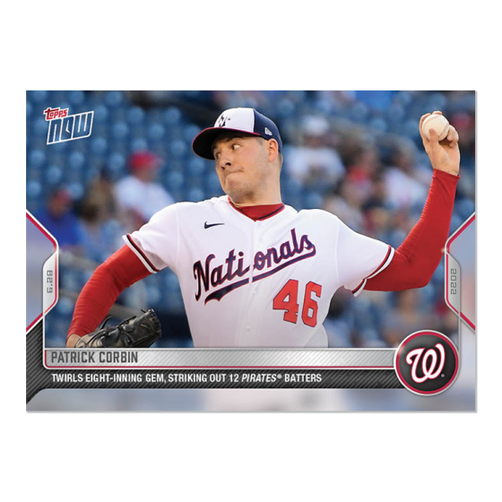 2022 Topps Now #424 Patrick Corbin