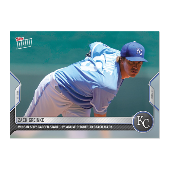 2022 Topps Now #431 Zack Greinke