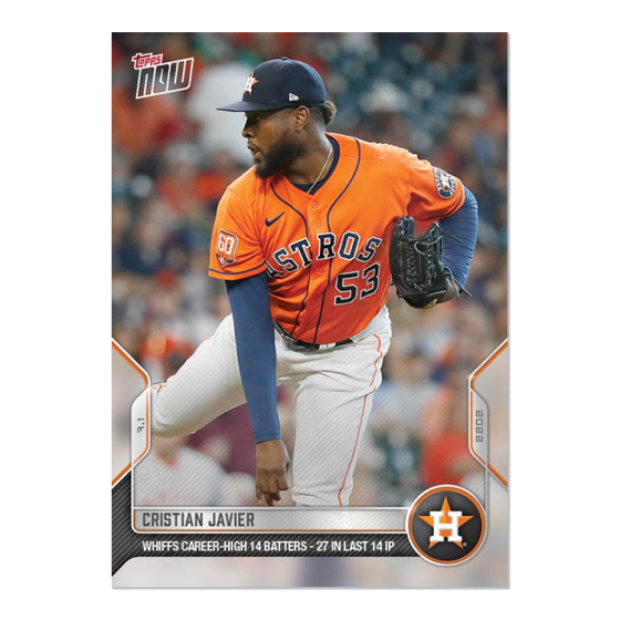 2022 Topps Now #447 Cristian Javier