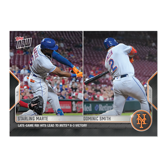 2022 Topps Now #477 Starling Marte/Dominic Smith