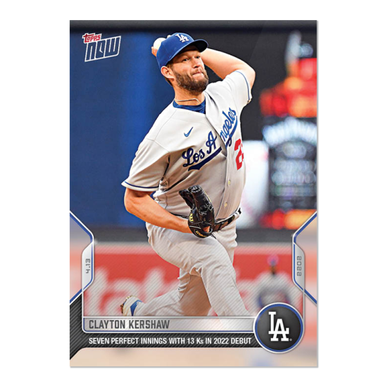 2022 Topps Now #49 Clayton Kershaw