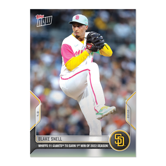 2022 Topps Now #495 Blake Snell