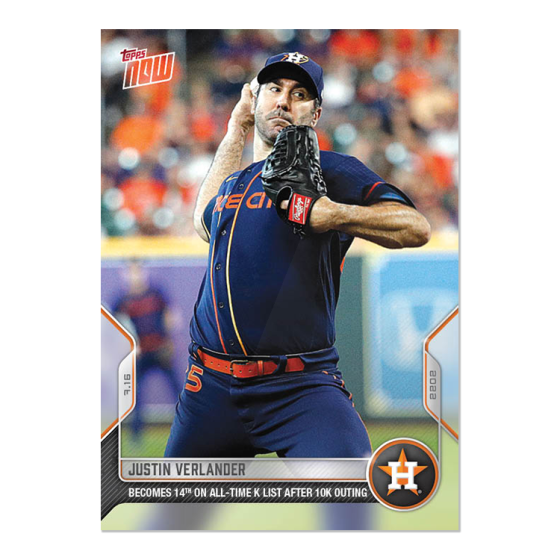 2022 Topps Now #544 Justin Verlander
