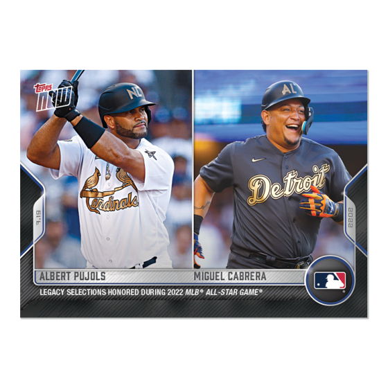 2022 Topps Now #573 Albert Pujols/Miguel Cabrera