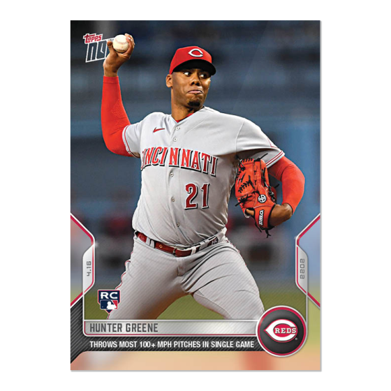 2022 Topps Now #61 Hunter Greene