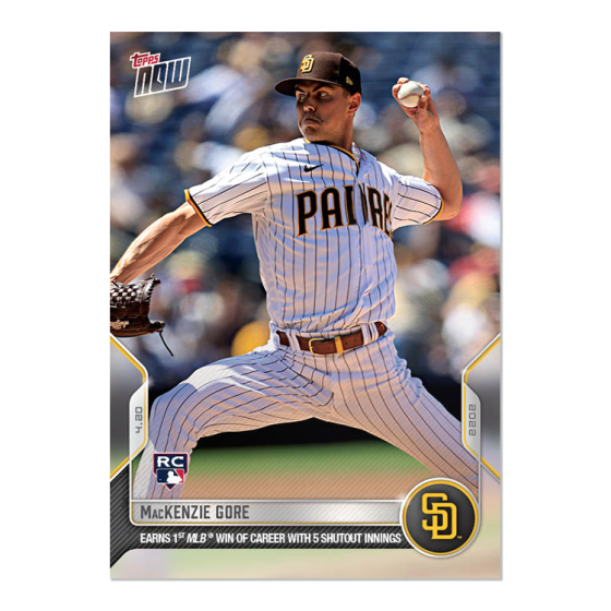 2022 Topps Now #73 MacKenzie Gore