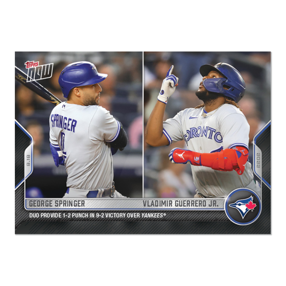 2022 Topps Now #734 George Springer/Vladimir Guerrero Jr