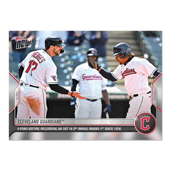 2022 Topps Now #75 Cleveland Guardians