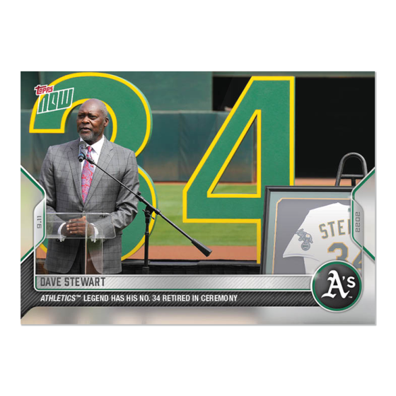 2022 Topps Now #884 Dave Stewart