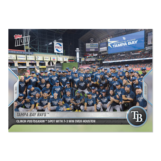 2022 Topps Now #987 Tampa Bay Rays