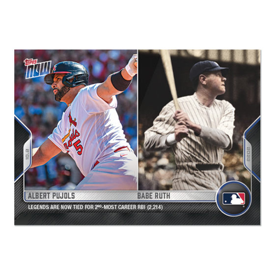 2022 Topps Now #999 Albert Pujols/Babe Ruth
