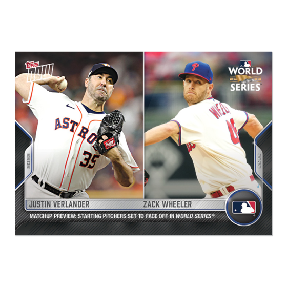 2022 Topps Now #WSM-10 Justin Verlander / Zack Wheeler