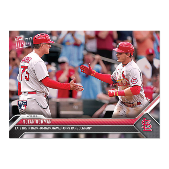2023 Topps Now #109 Nolan Gorman