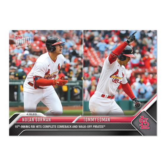 2023 Topps Now #137 Nolan Gorman Tommy Edman