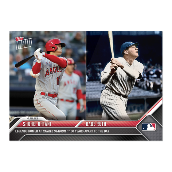 2023 Topps Now #143 Shohei Ohtani/Babe Ruth