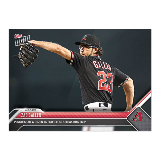 2023 Topps Now #189 Zac Gallen