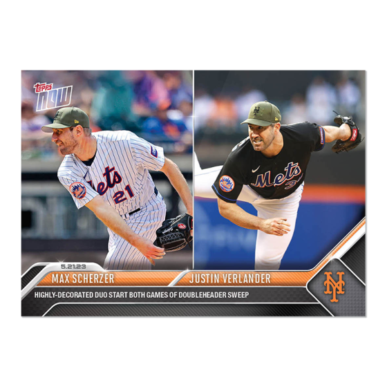 2023 Topps Now #327 Max Scherzer/Justin Verlander